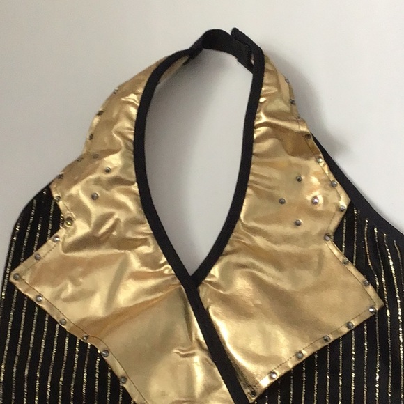 Gold/Black Tuxedo Dance Costume - Picture 4 of 16